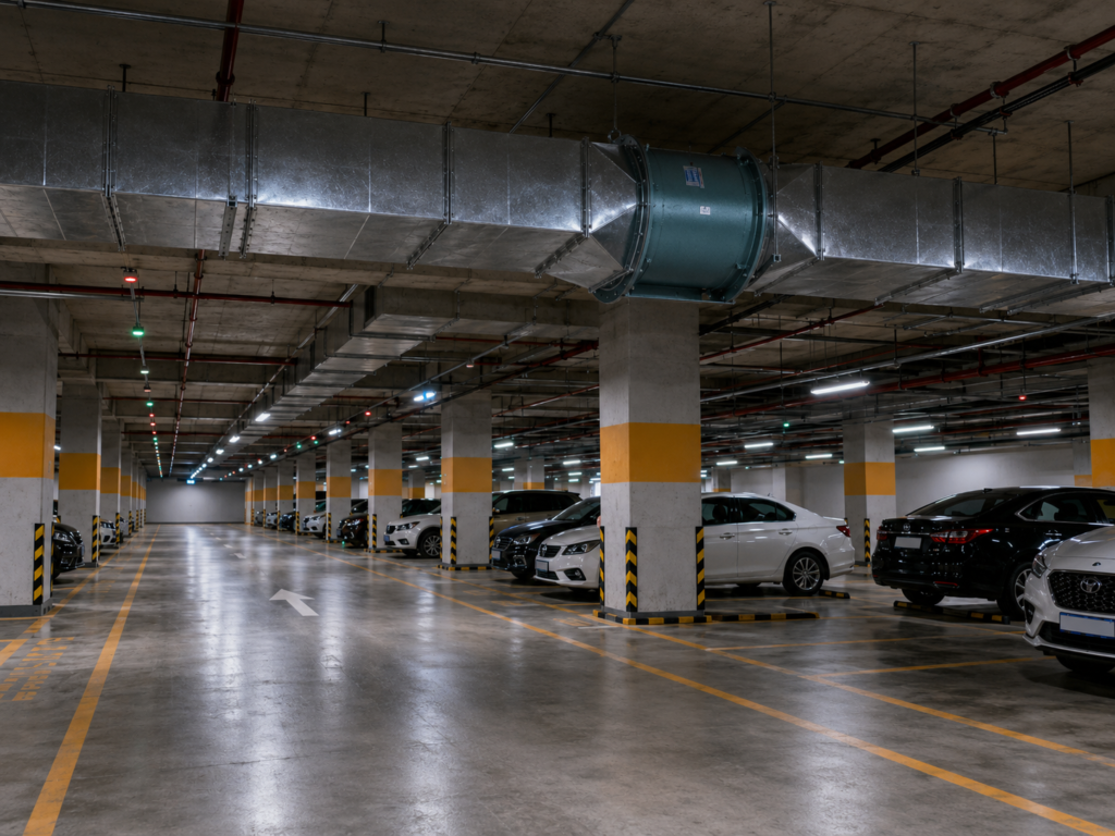 Projek pengudaraan garaj tempat letak kereta Dubai