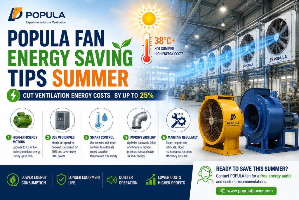 popula fan energy saving tips summer infographic