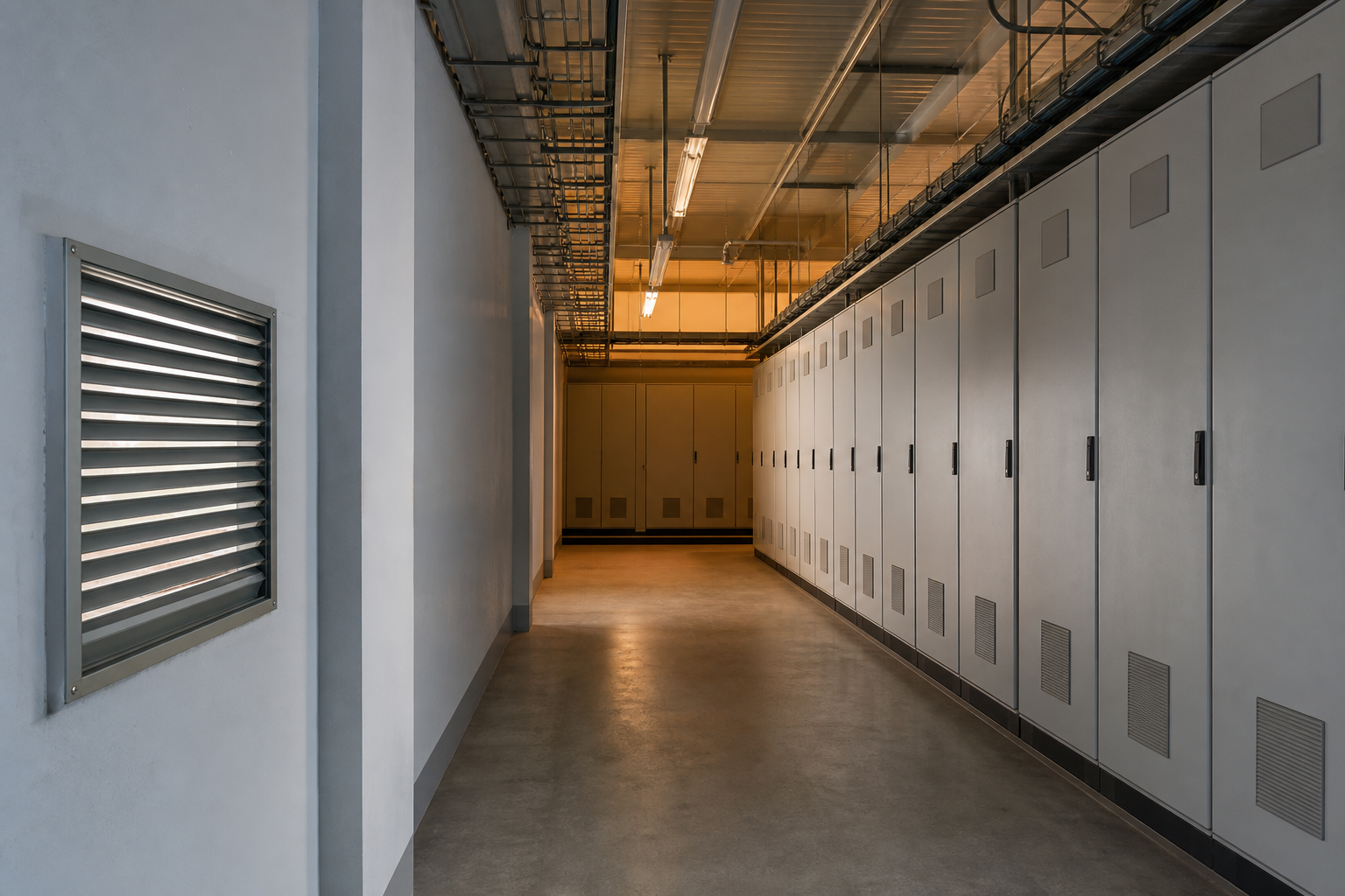 Electrical control room remote cabinet heat build-up with limited ventilation