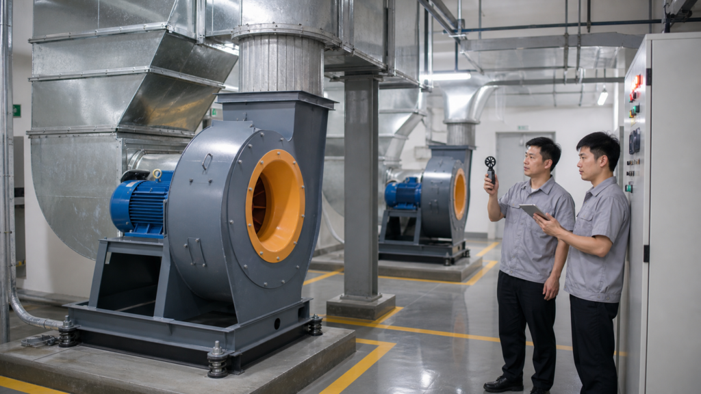 POPULA fan shopping mall ventilation project solution with 4-72 centrifugal fan