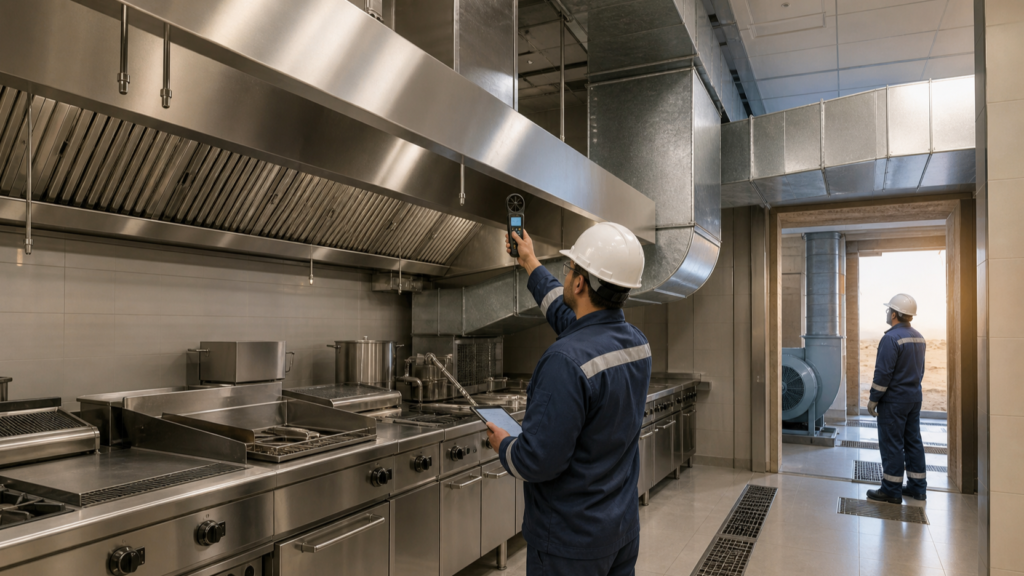 projek pengekstrakan asap dapur komersial di Riyadh