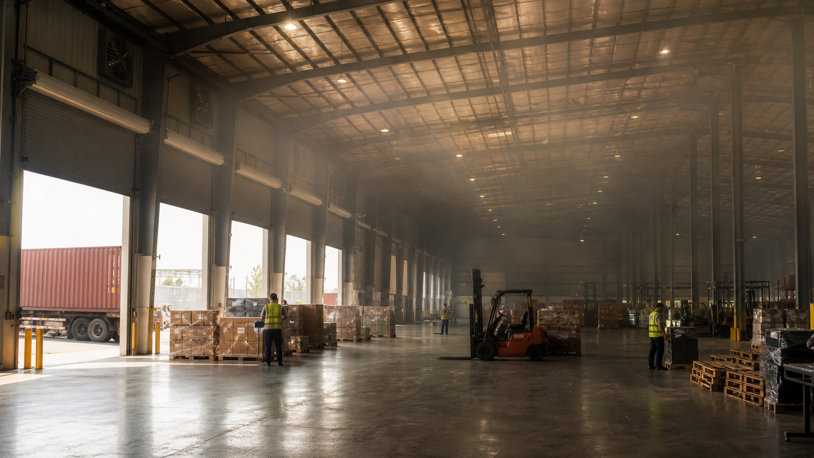 Warehouse loading dock heat buildup and stagnant air ventilation problem